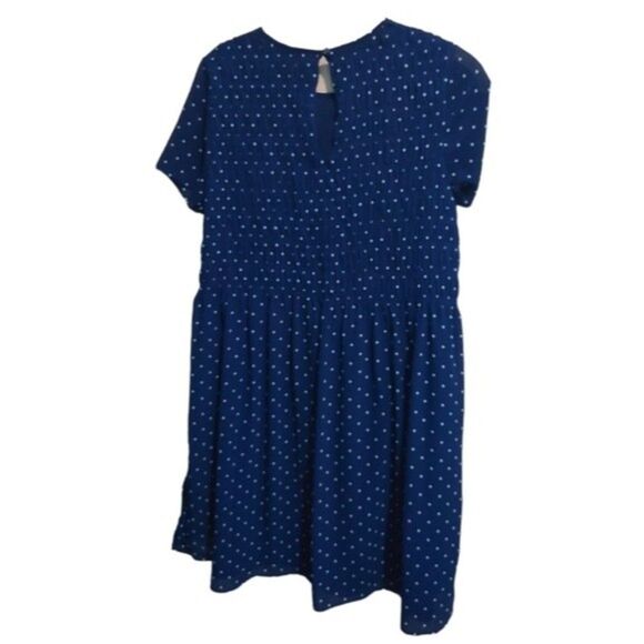 Madewell Georgette Smock-Top Mini Dress in Polka Dot - Picture 3 of 7